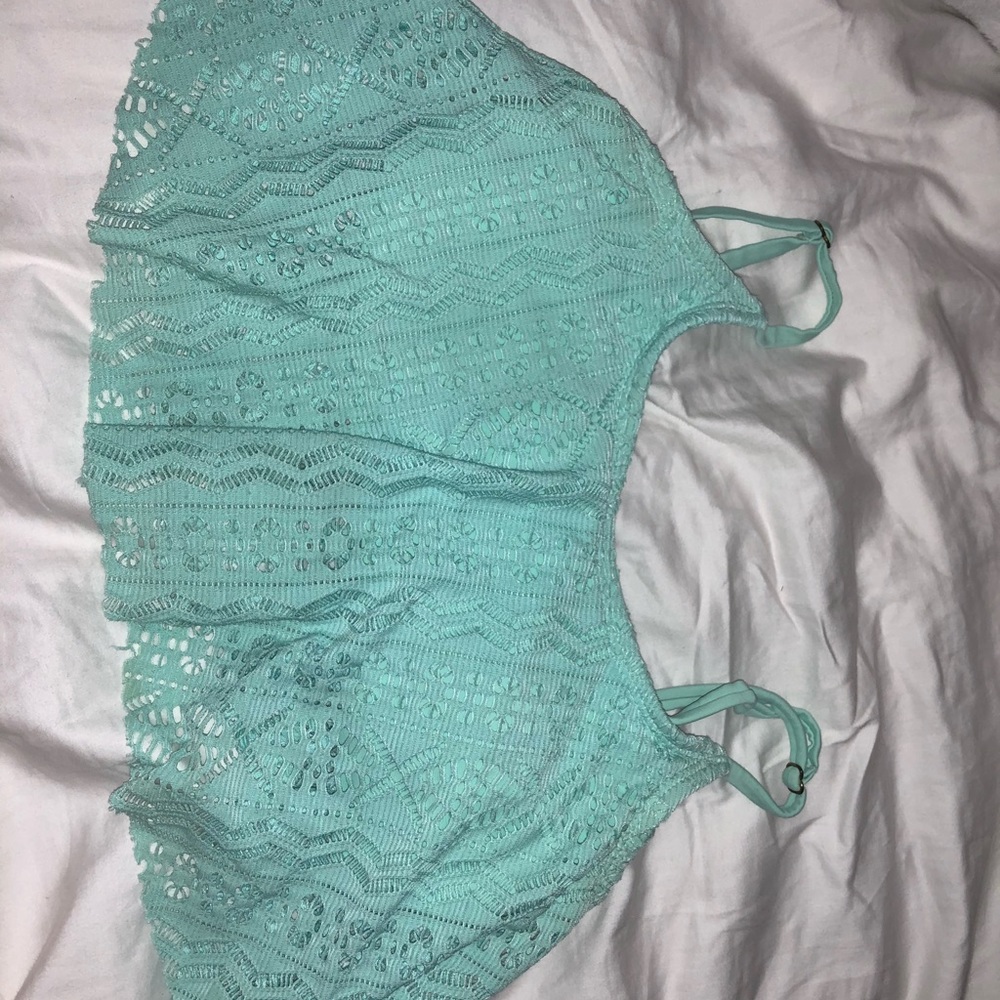 teal lace bikini top